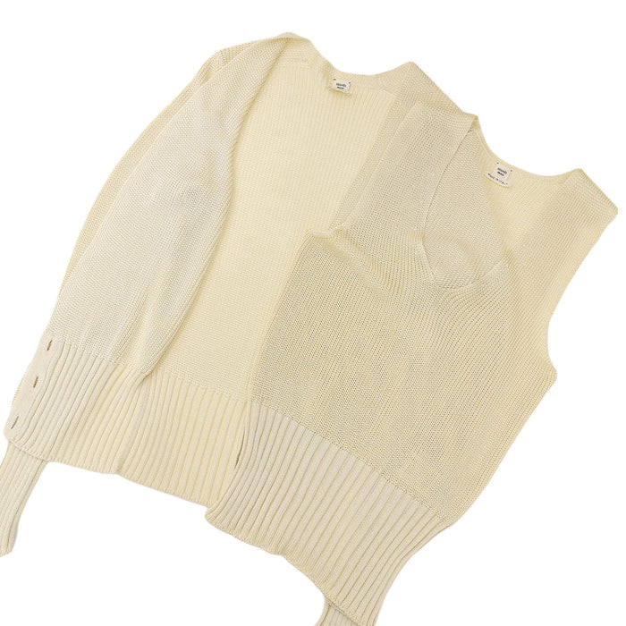 HERMES
Cardigan tricot d'été col en V ajouré
Rayonne nylon ensemble