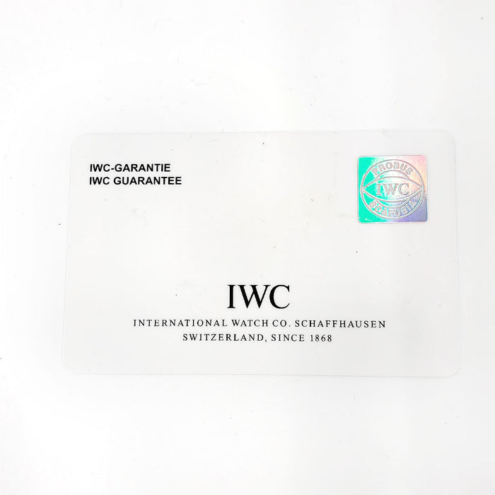 IWC Spitfire Chronograph with Guarantee Card