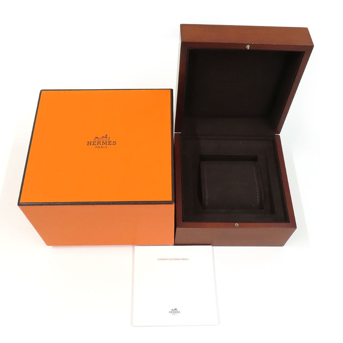 HERMES 
Arceau Le Temps Voyager Dual Time Zone 
With Box and Guarantee Card