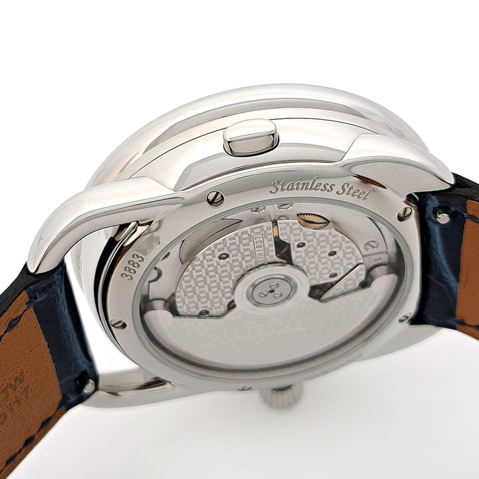 HERMES 
Arceau Le Temps Voyager Dual Time Zone 
With Box and Guarantee Card