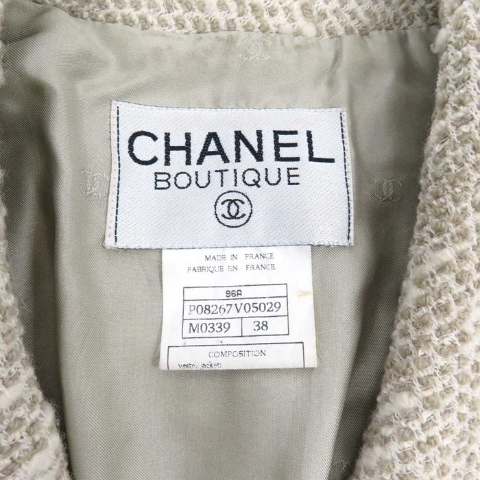 CHANEL 
96A COCO CC ロゴ ココボタン ウール 
ココマーク ヴィンテージ ツイード ジャケット