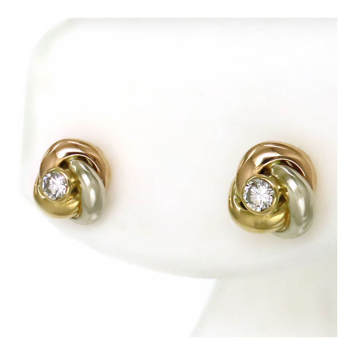 CARTIER 
ベビートリニティ ダイヤモンド ピアス