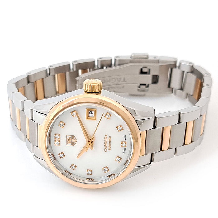 TAG HEUER 
Carrera Calibre 9 Cadran en nacre Index diamants Révisé 
OH済