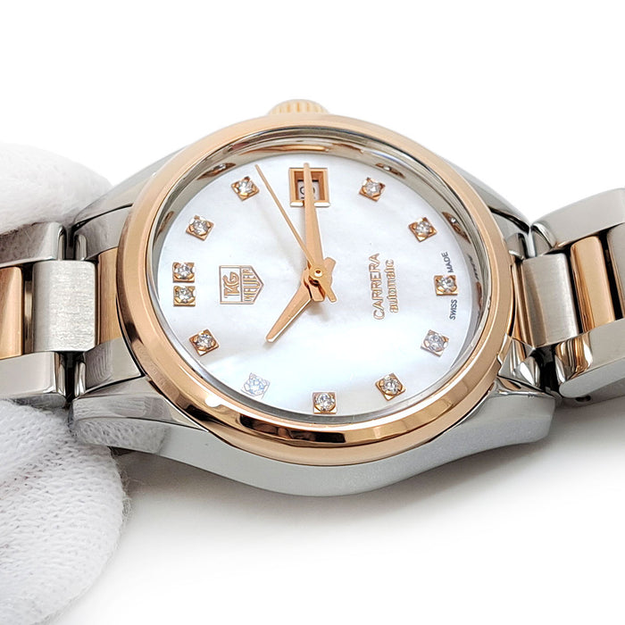 TAG HEUER 
Carrera Calibre 9 Cadran en nacre Index diamants Révisé 
OH済