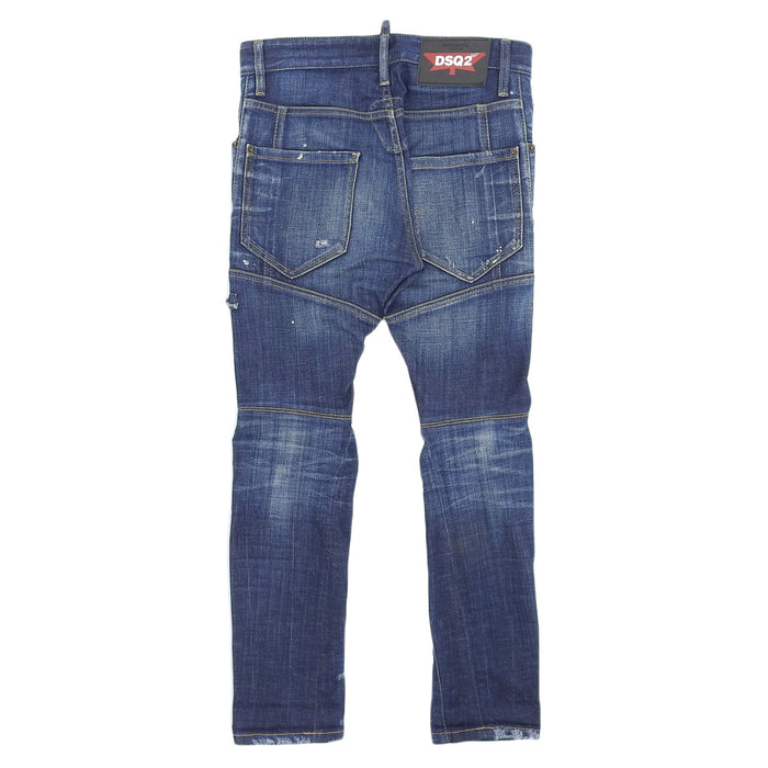 DSQUARED2 DSQUARED2 Damage Paint Logo Cotton Tidy Biker Jeans