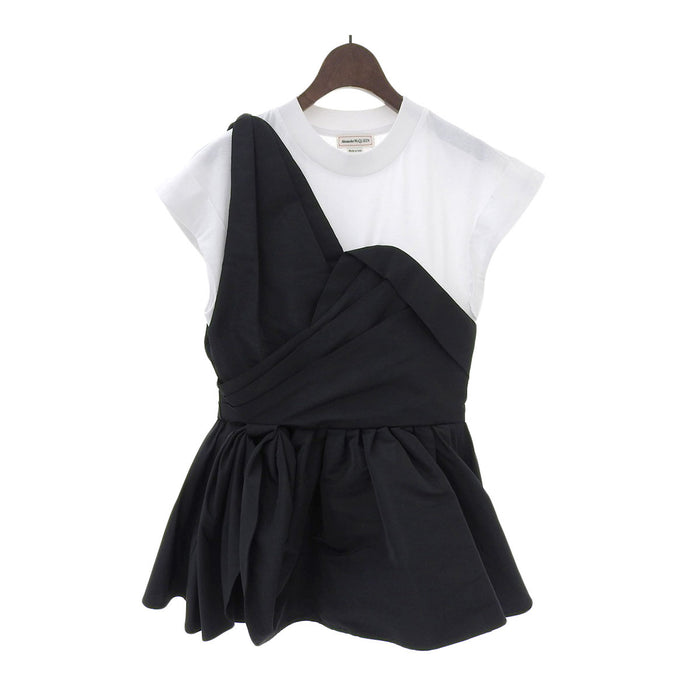 Alexander McQueen 
Top con effetto bustier a peplo incollato e orlo svasato