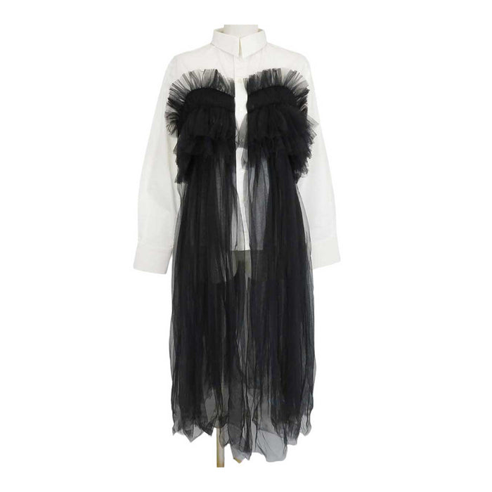 Viviano camicia lunga in tulle a strati di cotone VIVIANO