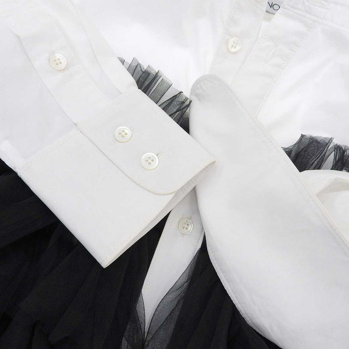 Viviano camicia lunga in tulle a strati di cotone VIVIANO