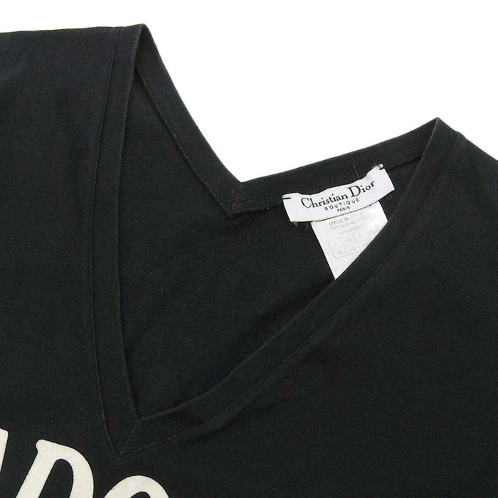 Dior 
ガリアーノ期 J'ADORE DIOR 
ジャドール ディオール ロゴ コットン Vネック Tシャツ 
クリスチャン ディオール