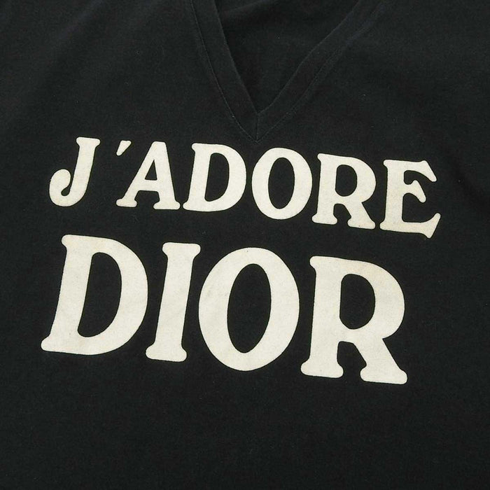 Dior 
ガリアーノ期 J'ADORE DIOR 
ジャドール ディオール ロゴ コットン Vネック Tシャツ 
クリスチャン ディオール