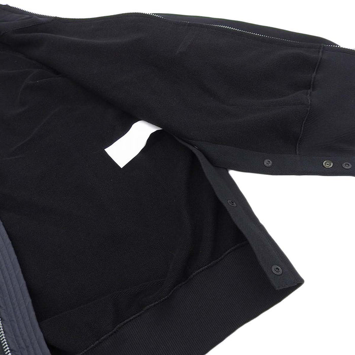 Sacai 
サイドスナップ パーカー 
スウェット ジャージー ダブルジップ フーディー