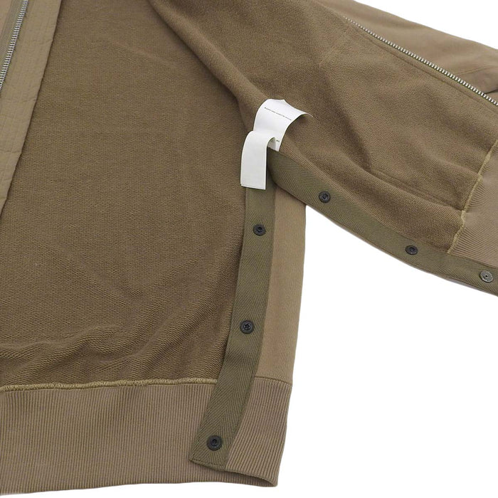 Sacai 
サイドスナップ パーカー 
スウェット ジャージー ダブルジップ フーディー