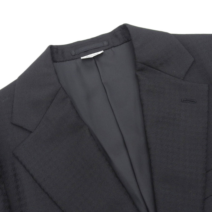 COMME des GARCONS 
Motivo pied de poule lana a contrasto 
Cappotto sartoriale con pelliccia sintetica a incastro 
HOMME PLUS オムプリュス