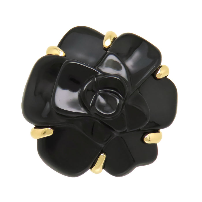 CHANEL 
Anello Camelia Onice