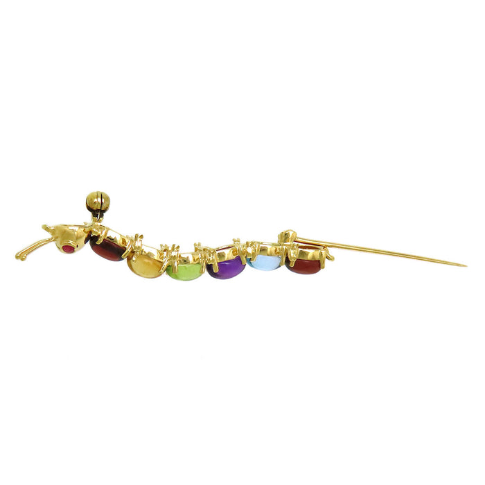 Ponte Vecchio 
Caterpillar Color Stone Pin Brooch