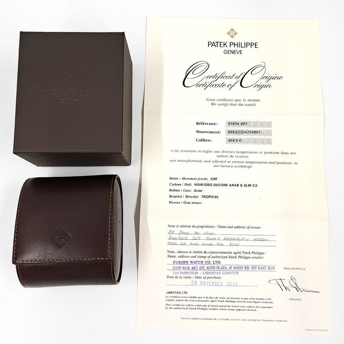 PATEK PHILIPPE
Aquanaut Date
With box and guarantee card