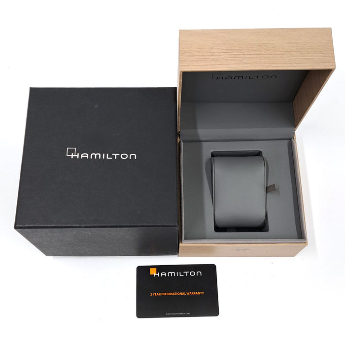 HAMILTON 
Khaki Chronograph 
With Box and Warranty Card
