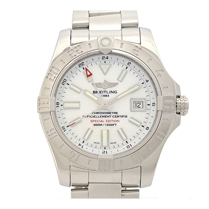BREITLING 
Avenger II Shell Dial Overhauled 
With Box and Warranty Card