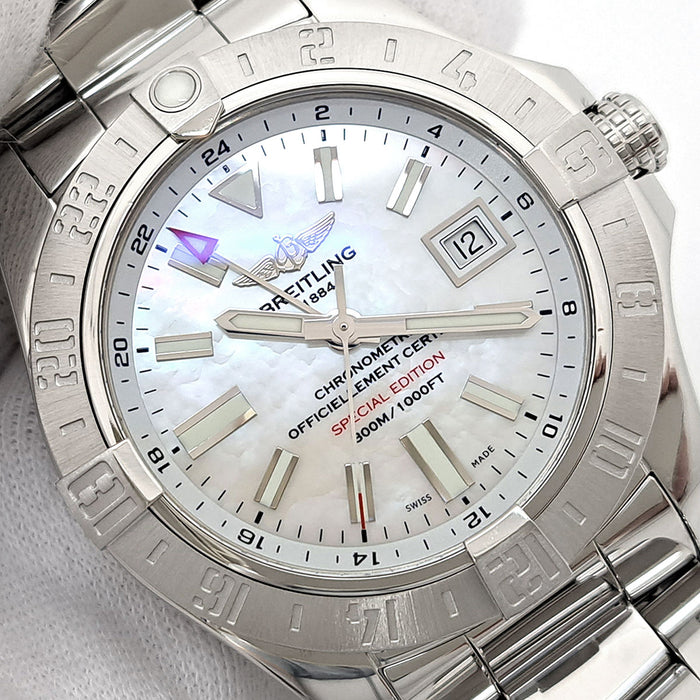BREITLING 
Avenger II Shell Dial Overhauled 
With Box and Warranty Card