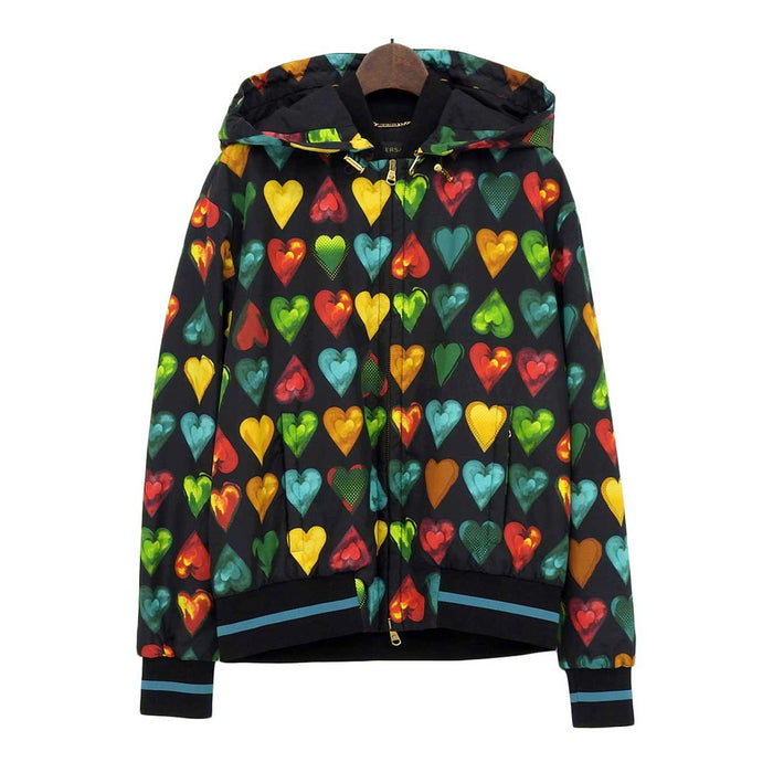 VERSACE
Logo Embroidery Rhinestone Blouson Versace
Heart Motif Zip-up Hoodie Parker