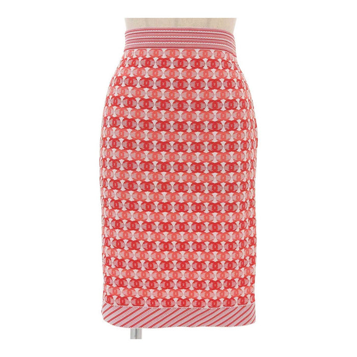 CHANEL 
COCO Logo All-over Pattern Nylon Blend Cotton Blend 19P 
Coco Mark Knit Skirt