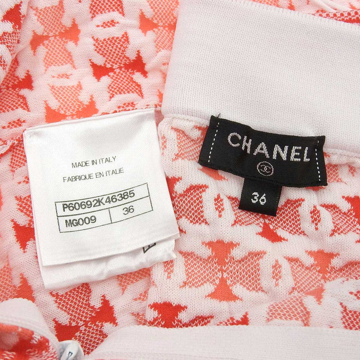 CHANEL 
COCO Logo All-over Pattern Nylon Blend Cotton Blend 19P 
Coco Mark Knit Skirt