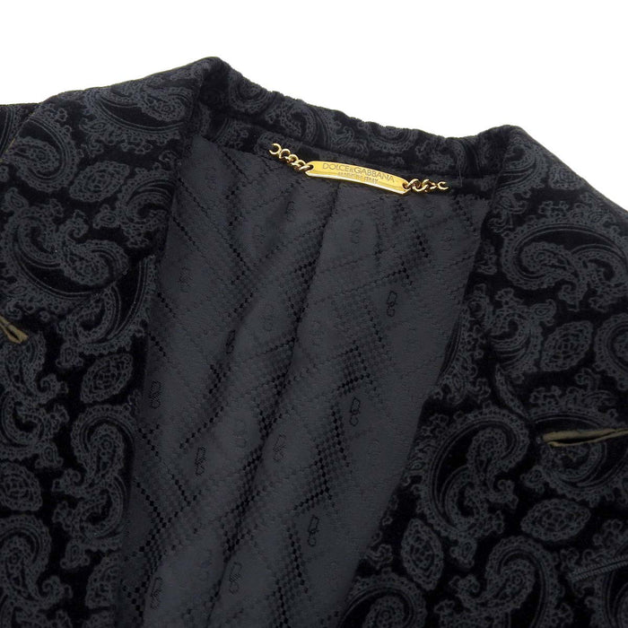 DOLCE&GABBANA 
Paisley Pattern Velour Tailored Jacket