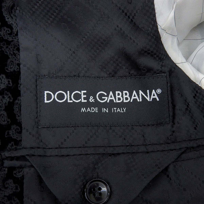 DOLCE&GABBANA 
Paisley Pattern Velour Tailored Jacket