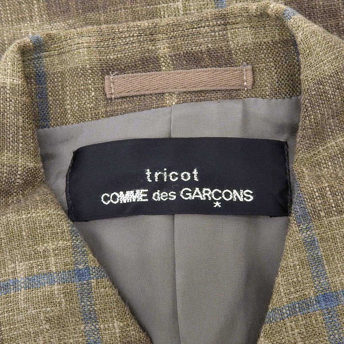 tricot COMME des GARCONS 
トリココムデギャルソン チェック柄 ボタン 
ジャケット
