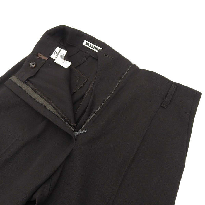 JIL SANDER 
ウール タック 
センタープレス スラックス パンツ