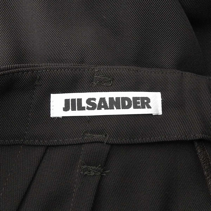 JIL SANDER 
ウール タック 
センタープレス スラックス パンツ