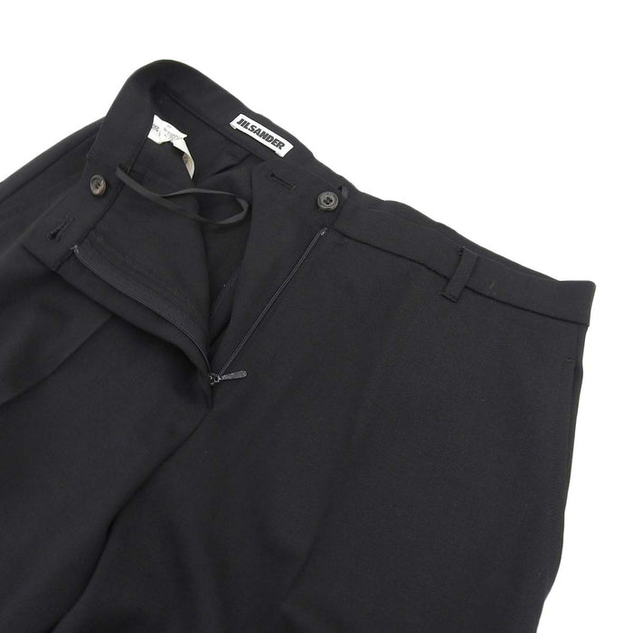 JIL SANDER 
ウール タック 
センタープレス スラックス パンツ