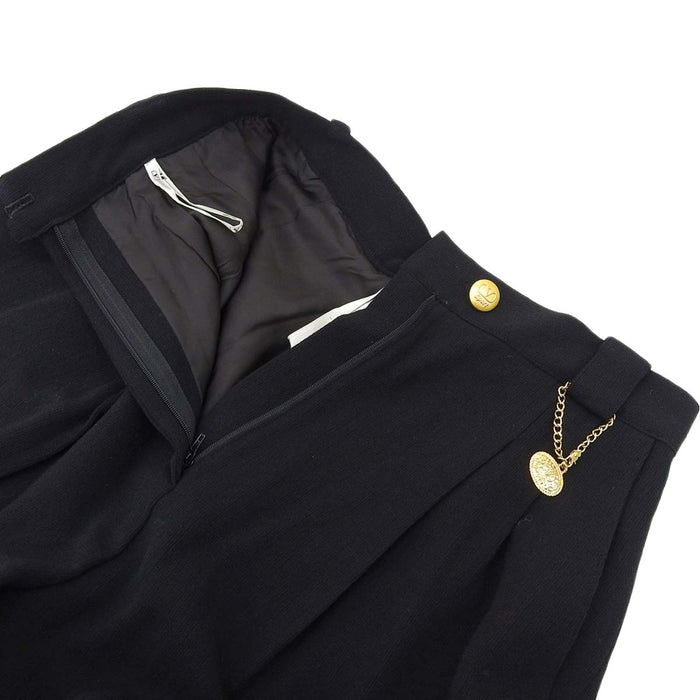 VALENTINO 
ロゴ刺繍 チェーン 
プリーツ キュロット パンツ 
valentino garavani sport