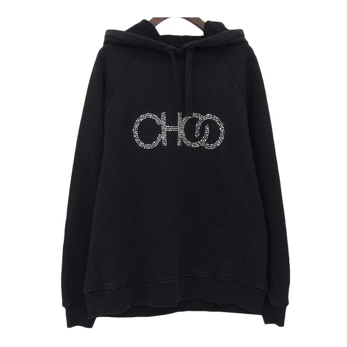 JIMMY CHOO 
sweat en coton 
sweat à capuche avec logo en strass