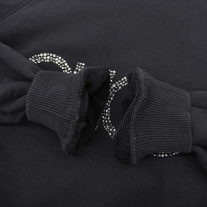 JIMMY CHOO 
sweat en coton 
sweat à capuche avec logo en strass