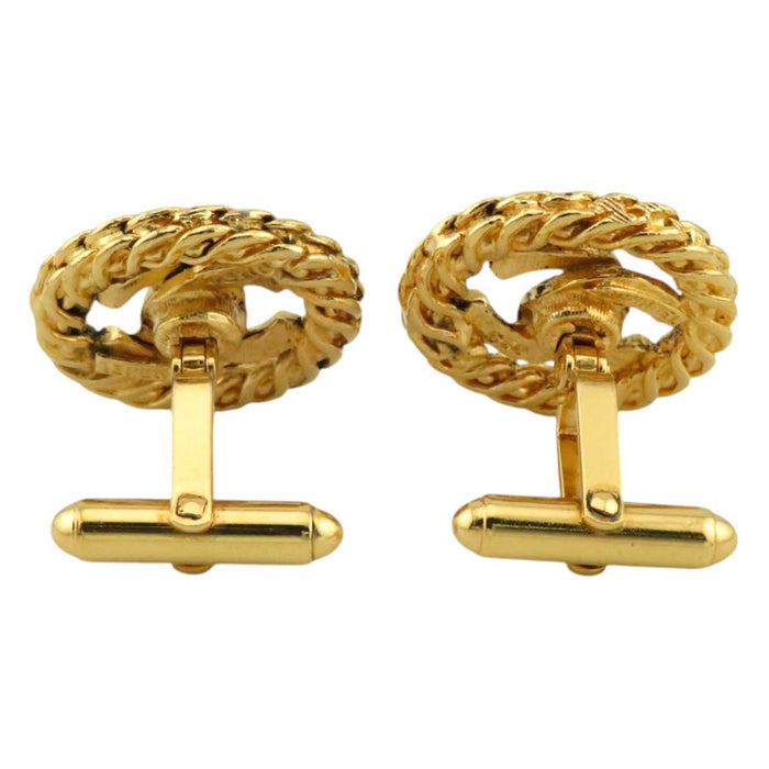 CHANEL
Logo COCO CC 530 Gold Color Metal Swivel Type
Coco Mark Vintage Round Cuffs