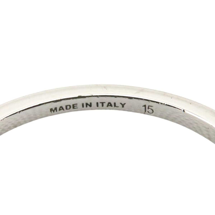 MIUMIU 
Cubic Zirconia Silver Color Metal Brass 
Logo Zirconia Ring