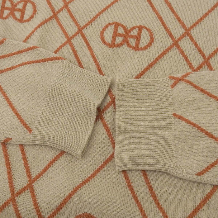 HERMES 
総柄 
Hロンド カシミヤ ニット