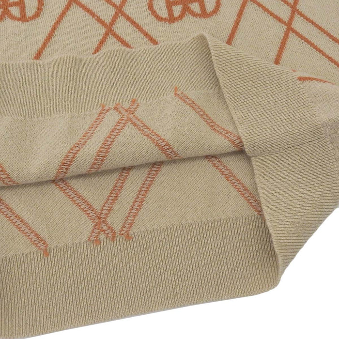 HERMES 
総柄 
Hロンド カシミヤ ニット