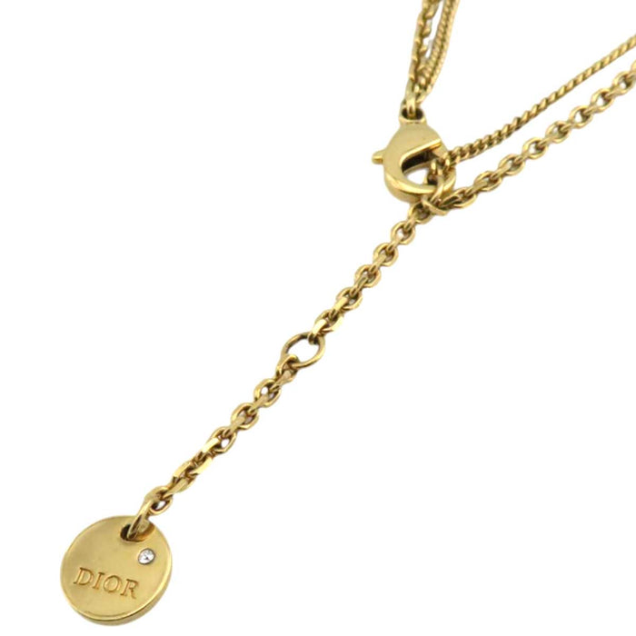Dior 
Petit CD ゴールドトーンメタル ロゴ 
プチ CD ダブル ネックレス
