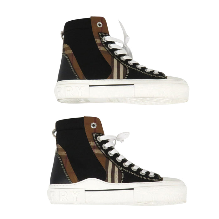BURBERRY
Vintage Check Logo Patch
Cotton Neoprene High-Top Sneakers