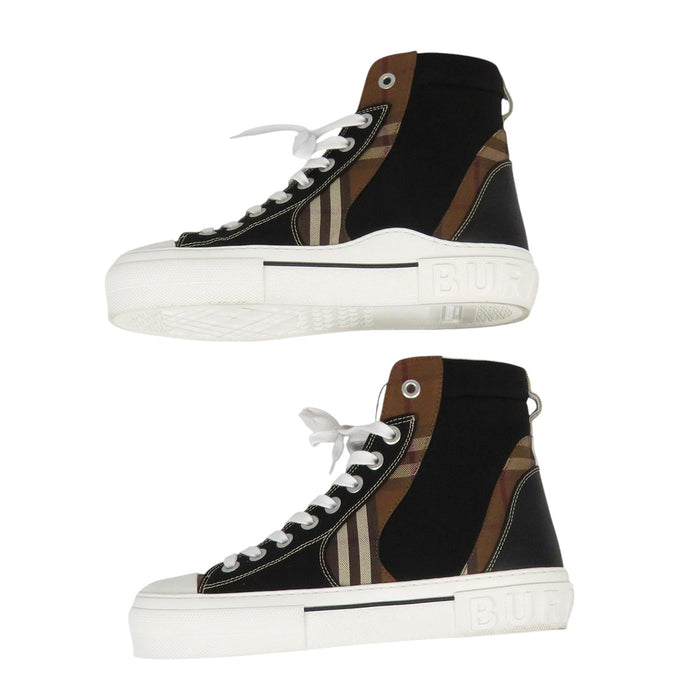 BURBERRY
Vintage Check Logo Patch
Cotton Neoprene High-Top Sneakers