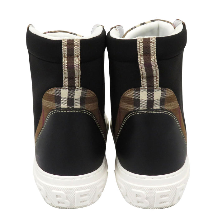 BURBERRY
Vintage Check Logo Patch
Cotton Neoprene High-Top Sneakers