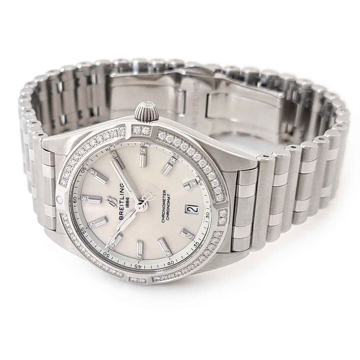 BREITLING 
クロノマット　32　ベゼルダイヤ 
箱ギャラ付