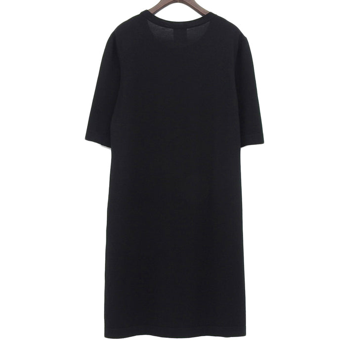 CHANEL 
Logo COCO CC Five-Sleeve Mini Dress 
Coco Mark Emblem Knit Dress