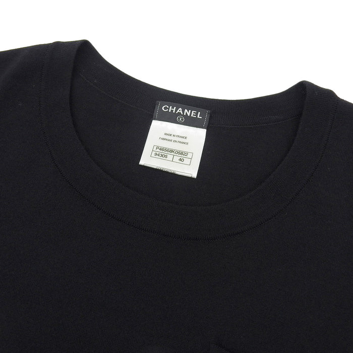 CHANEL 
Logo COCO CC Five-Sleeve Mini Dress 
Coco Mark Emblem Knit Dress