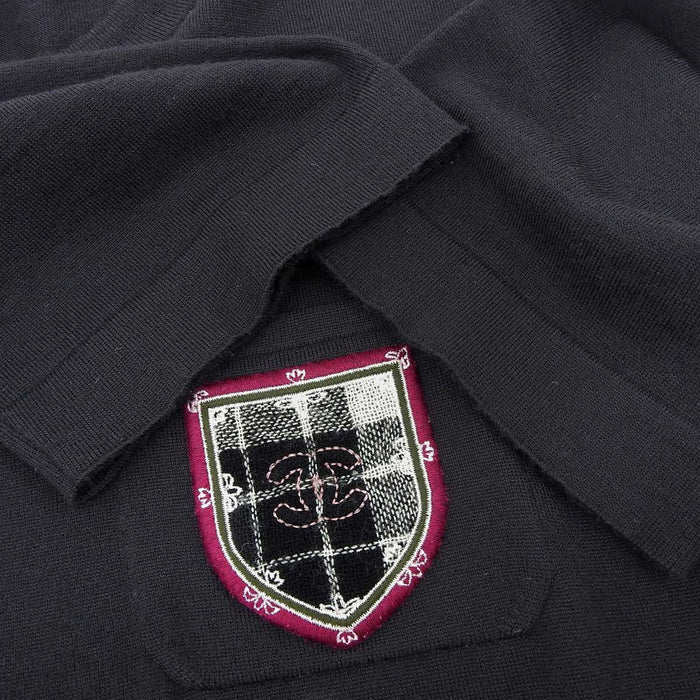 CHANEL 
Logo COCO CC Five-Sleeve Mini Dress 
Coco Mark Emblem Knit Dress