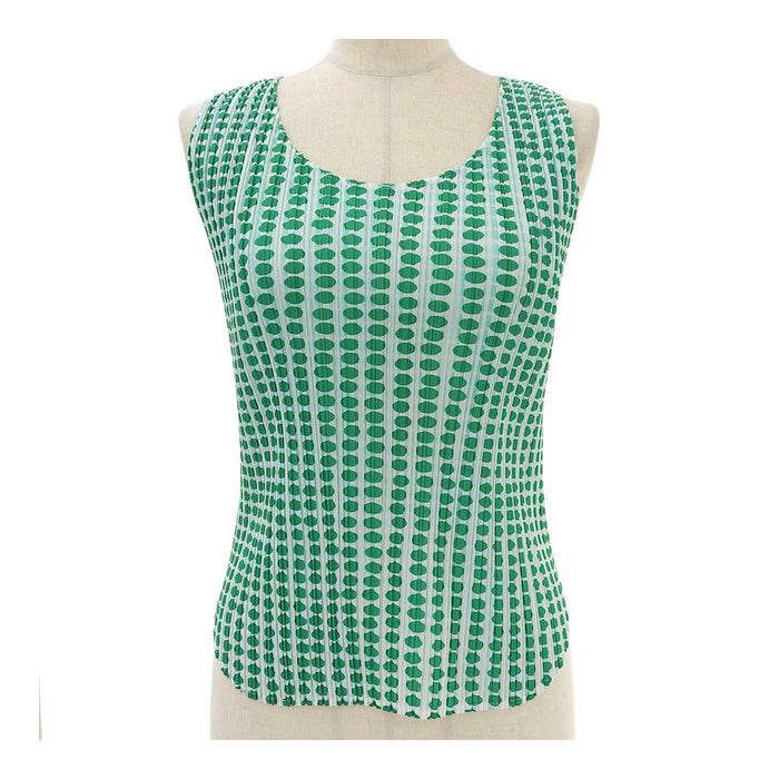 PLEATS PLEASE 
プリーツプリーズ イッセイミヤケ ドット柄 
ノースリーブ カットソー