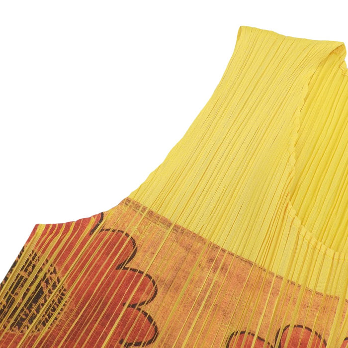 PLEATS PLEASE 
プリーツプリーズ イッセイミヤケ 
花柄 ノースリーブ カットソー