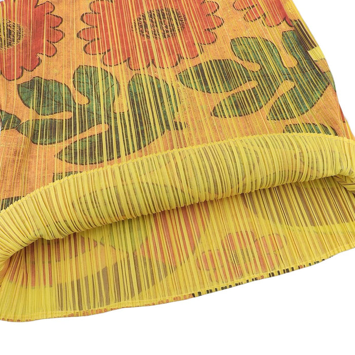 PLEATS PLEASE 
プリーツプリーズ イッセイミヤケ 
花柄 ノースリーブ カットソー